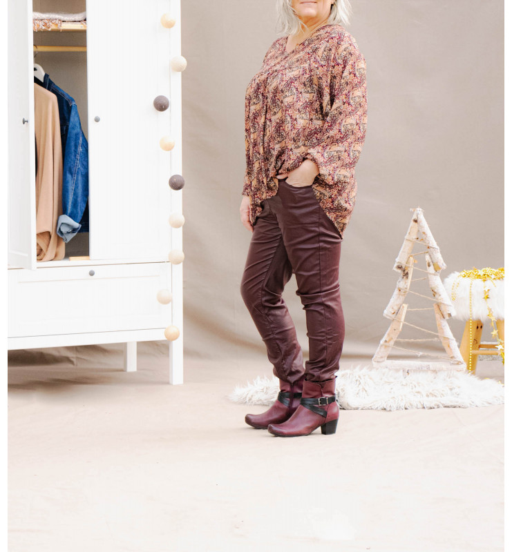 Pantalon enduit prune en location Pantalon enduit prune en location